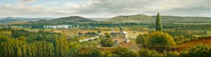 Panoramisch uitzicht op de Île-de-France, c. 1830 door Pierre Etienne Theodore Rousseau
